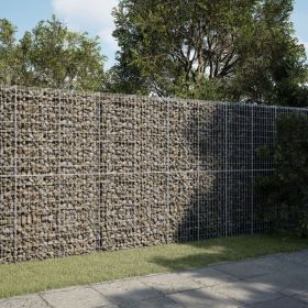 Gabion Basket with Cover 137.8"x39.4"x78.7" Galvanized Iron Gabion Basket with Cover 137.8"x39.4"x78.7" Galvanized Iron